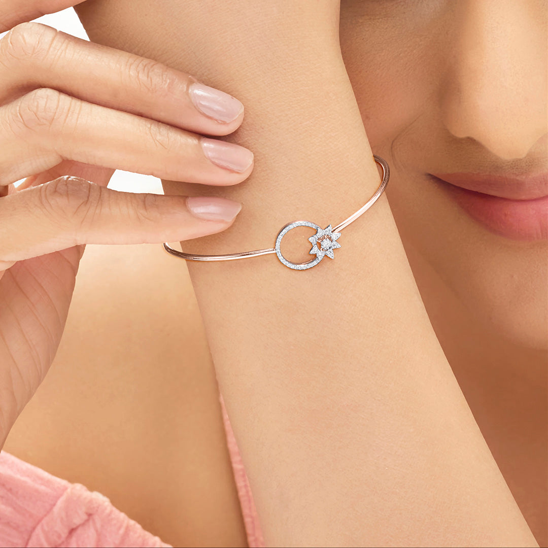 Floral Circle Ladies Bracelet Diamond Jewellery