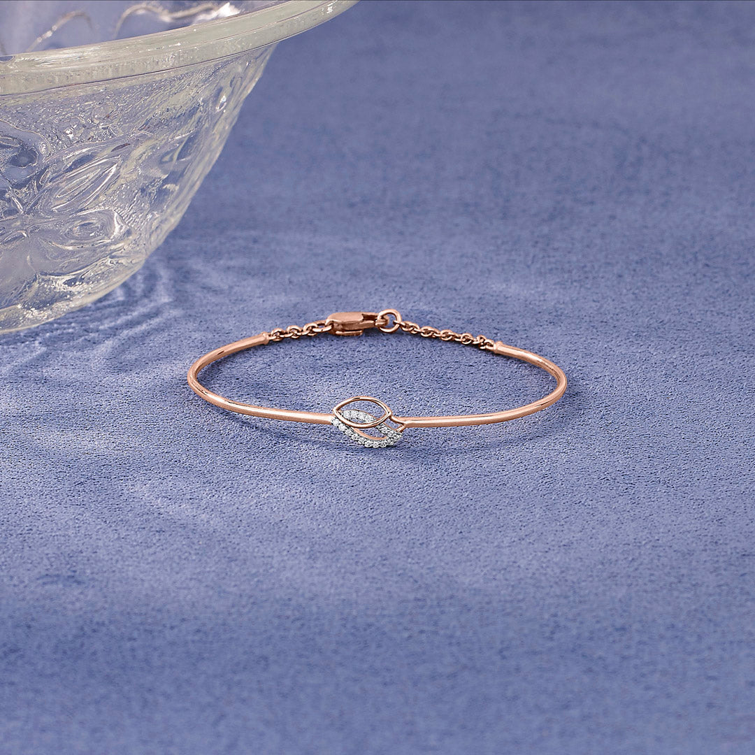Bright Leaf Ladies Bracelet Diamond Jewellery