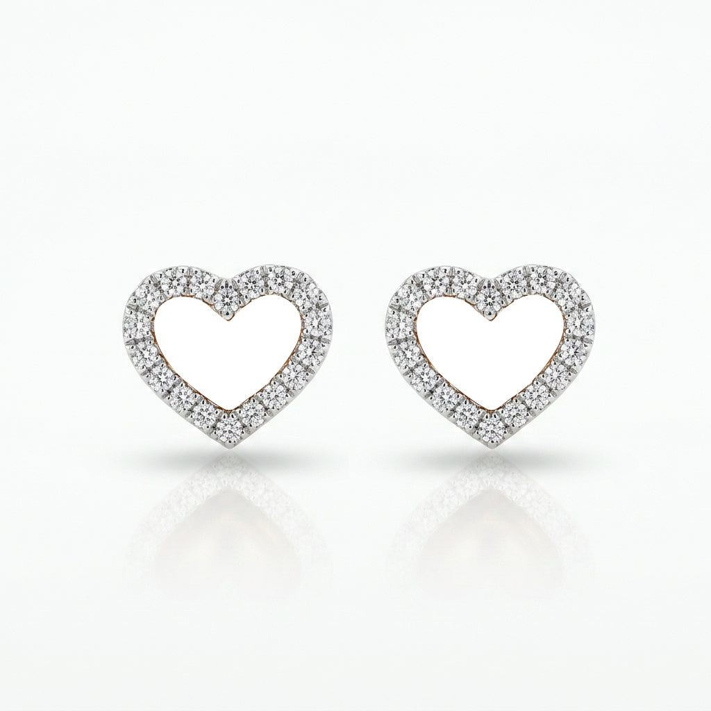 Heart Sparkle Studs Diamond Earring