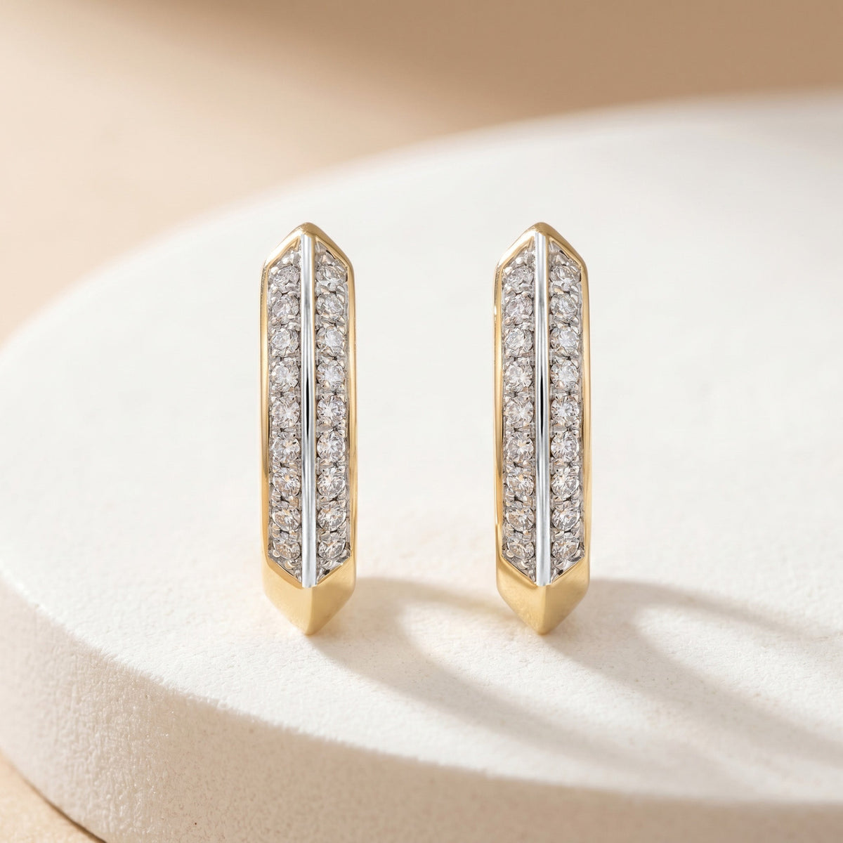 Muse Edge Hoops & Huggies Diamond Earring