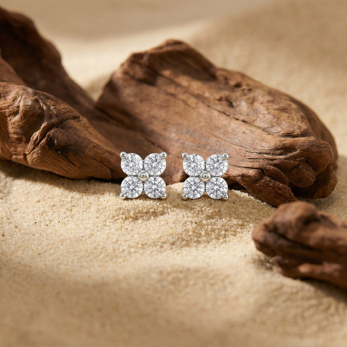 Flora Spark Studs Diamond Earring