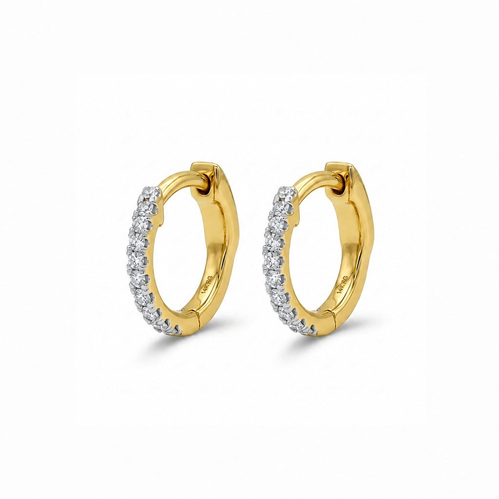 Spark Curve Hoops & Huggies Diamond Earring