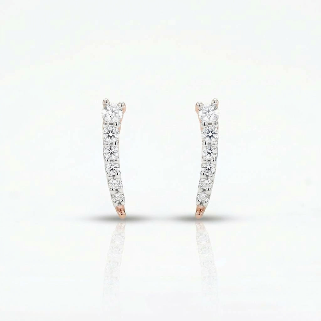 Frost Staff Studs Diamond Earring