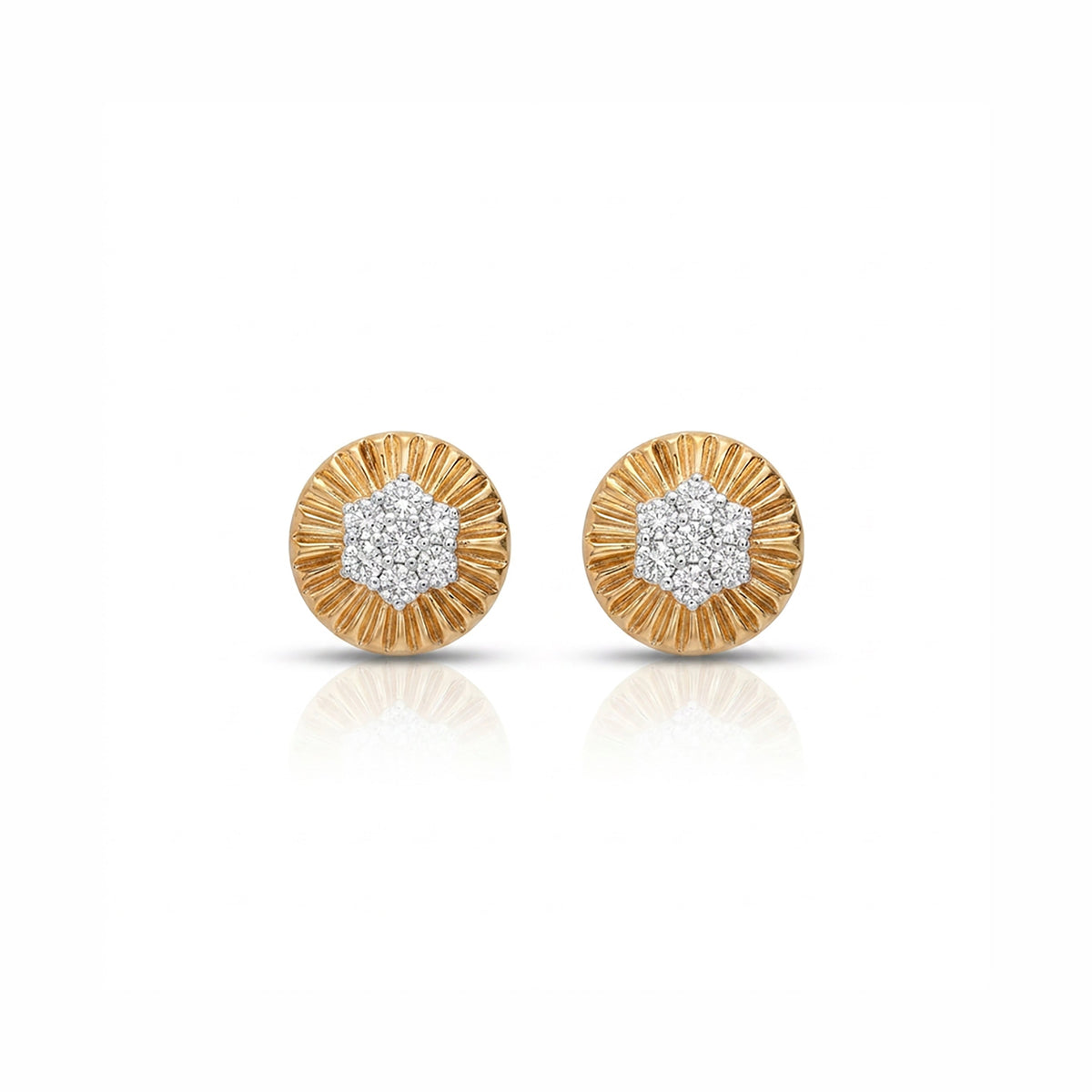 Hexa Radiance Studs Diamond Earring
