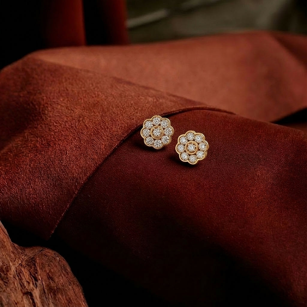 Sphere Encircle Studs Diamond Earring
