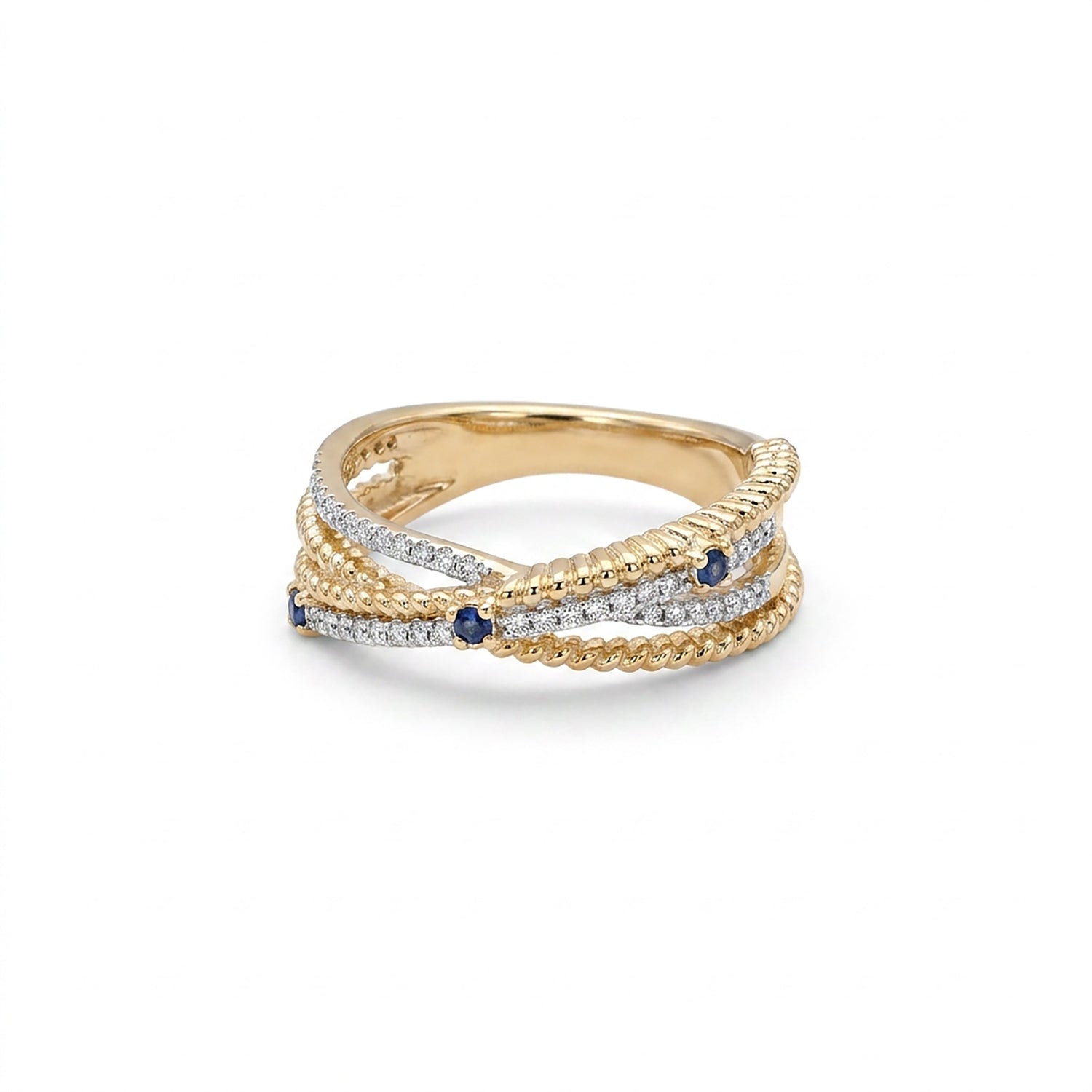 Serenity Shine Fashion Yellow Gold & Diamond Ring