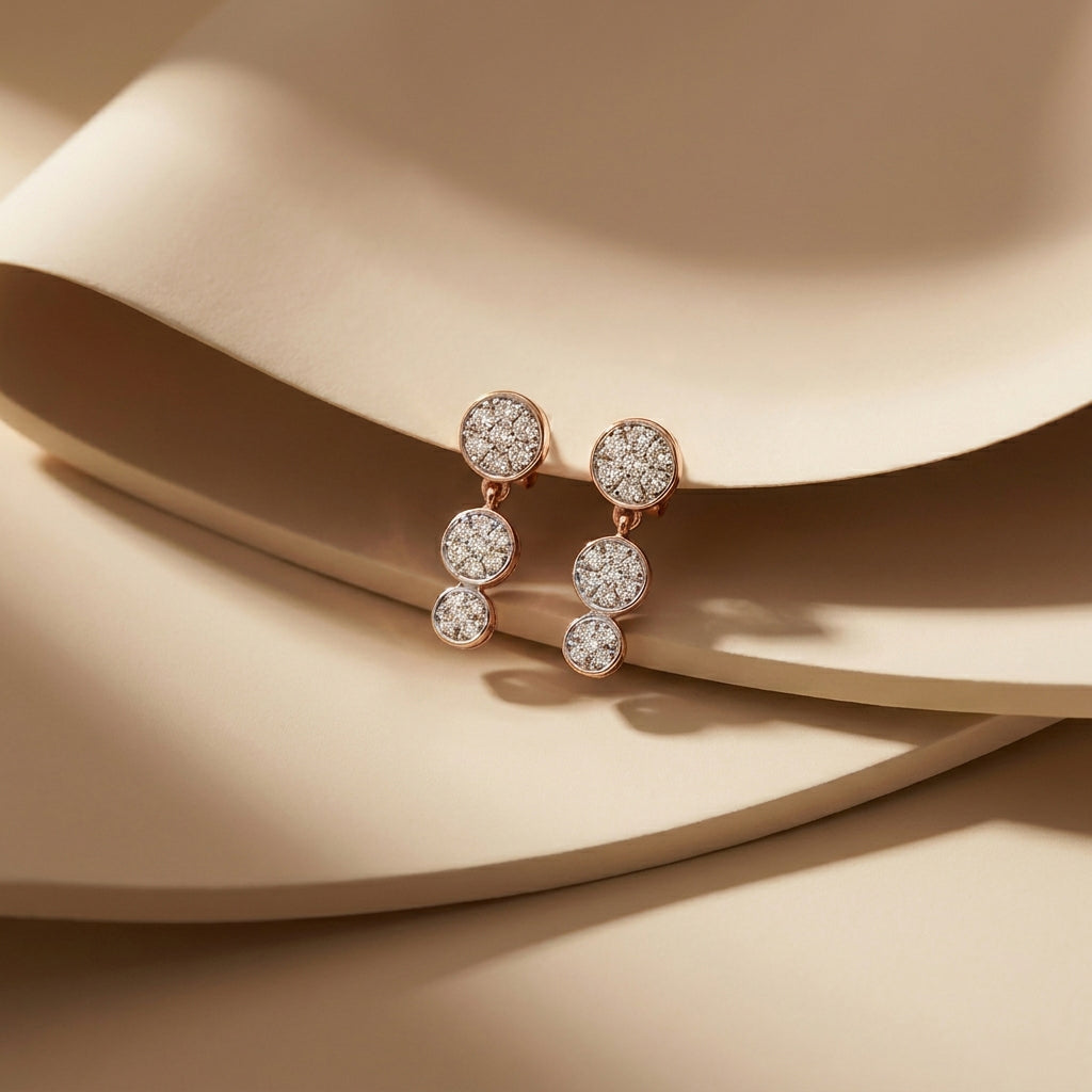 Crystal Spheres Drops & Danglers Diamond Earring