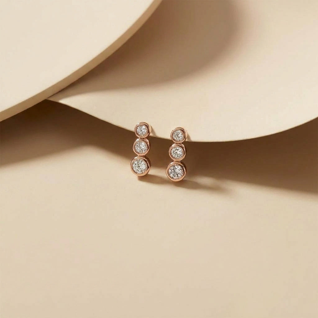 Crystal Omnispheres Studs Diamond Earring