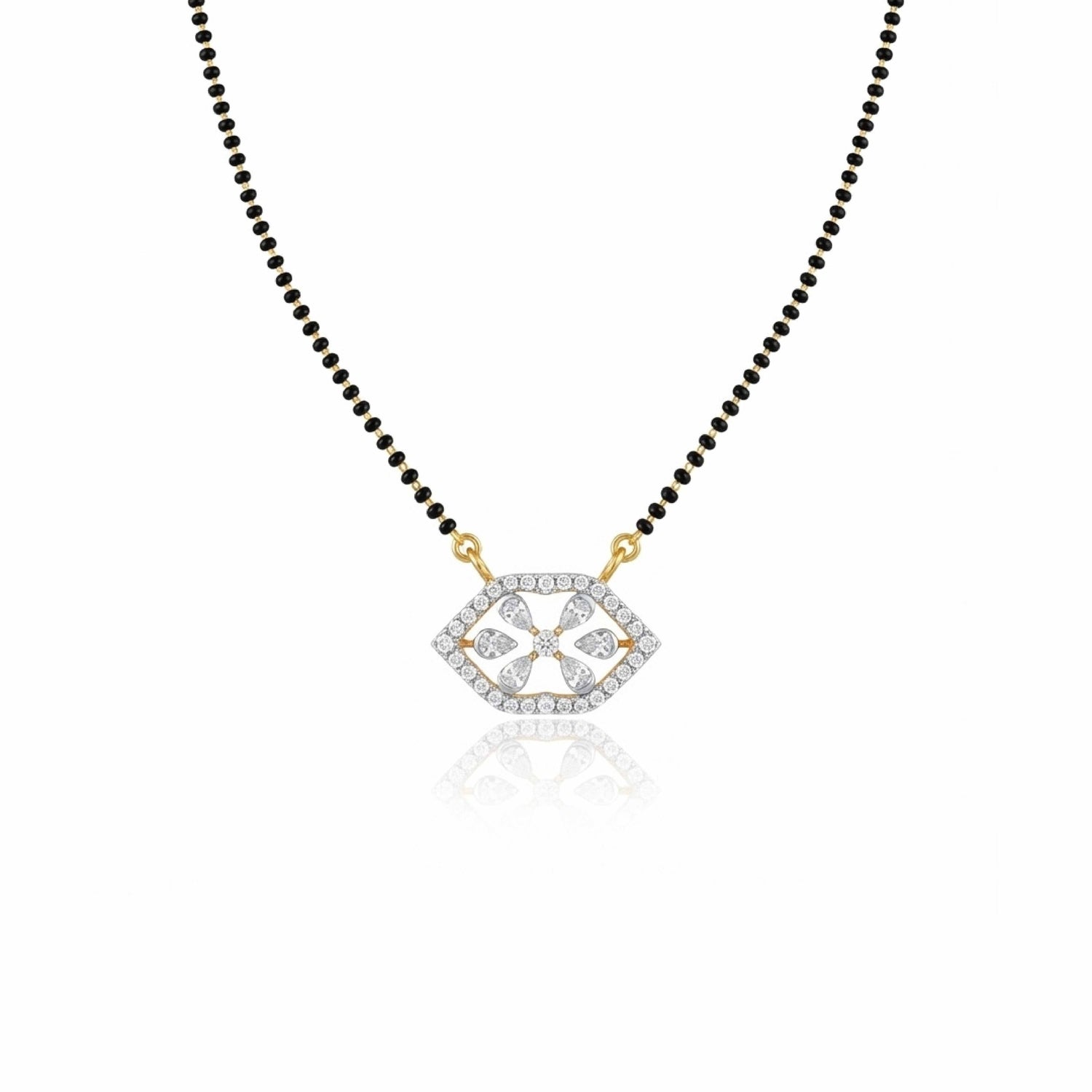 Hexa Glow 9kt Diamond Mangalsutra Pendant
