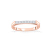 Straight Studded Casual Rose Gold Diamond Rings
