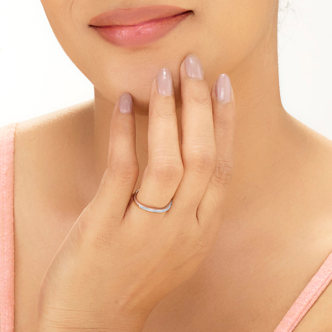Aura Belle Casual Rose Gold Diamond Ring