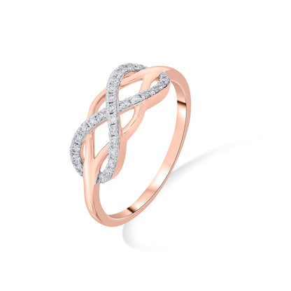 Forever & Infinite Casual Rose Gold Diamond Ring