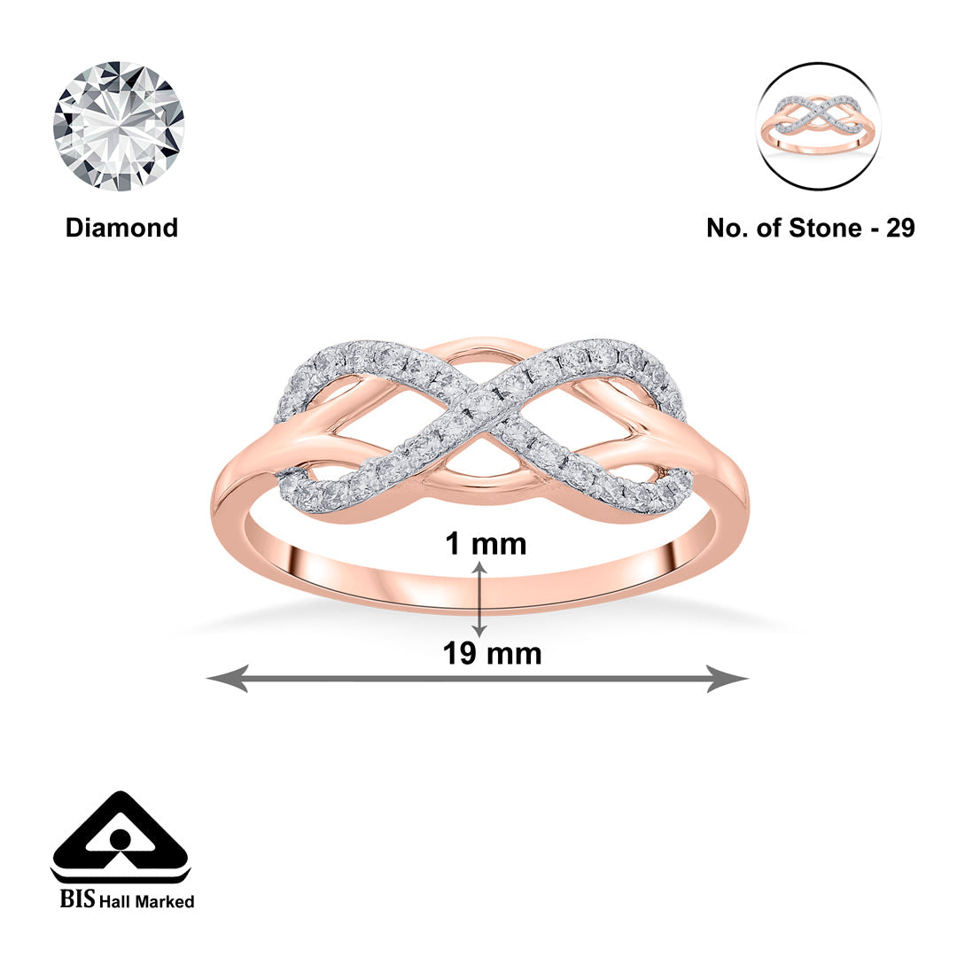 forever & infinite casual rose gold diamond ring