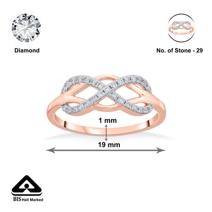 Forever & Infinite Casual Rose Gold Diamond Ring