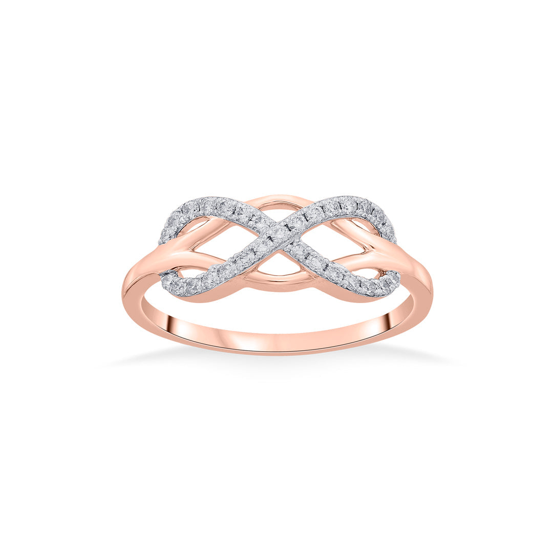 forever & infinite casual rose gold diamond rings