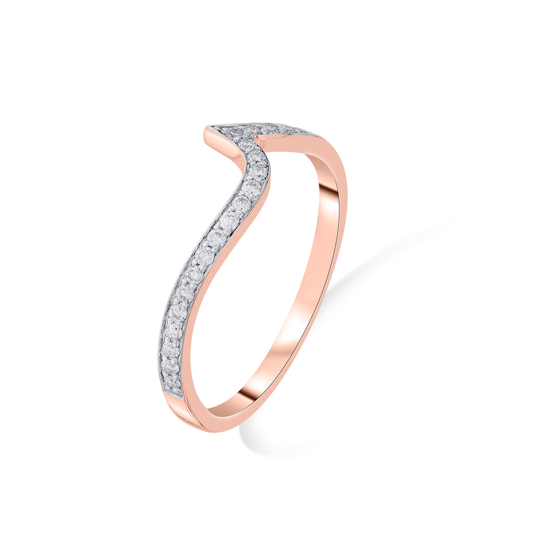 regal radiance cocktail rose gold diamond ring