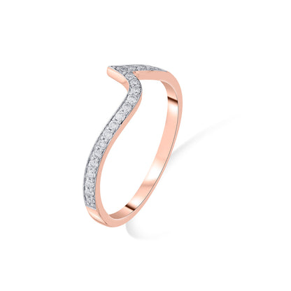 Regal Radiance Cocktail Rose Gold Diamond Ring