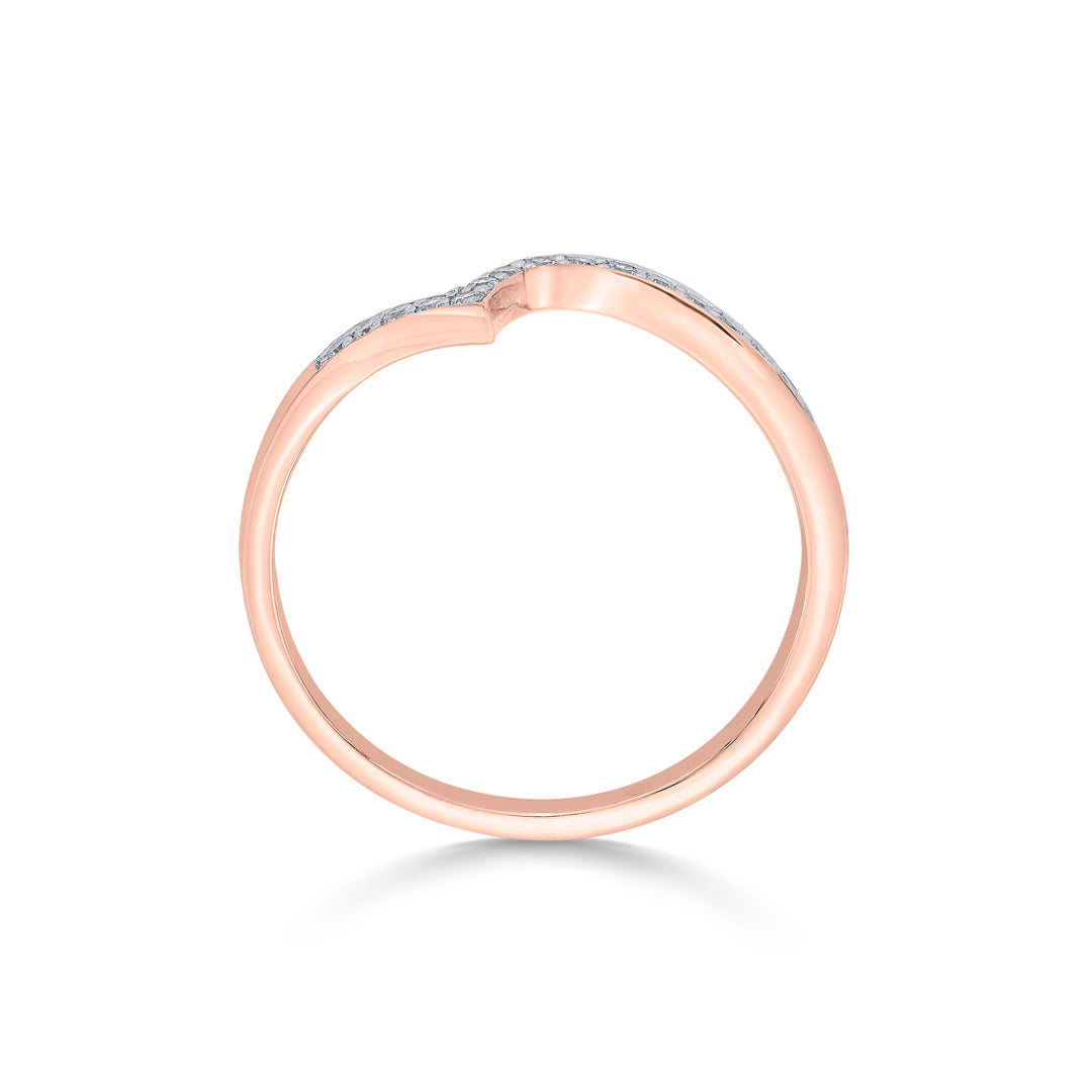 regal radiance cocktail rose gold diamond ring