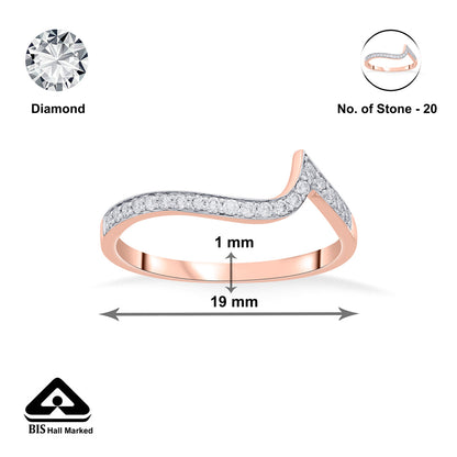 Regal Radiance Cocktail Rose Gold Diamond Ring