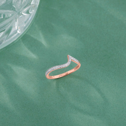 Regal Radiance Cocktail Rose Gold Diamond Ring