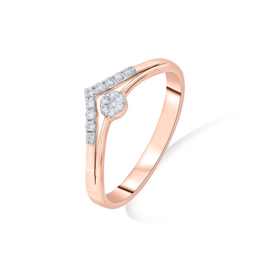 royal apex cocktail rose gold diamond ring