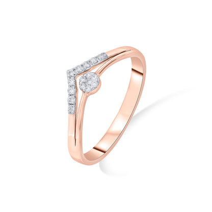 Royal Apex Cocktail Rose Gold Diamond Ring