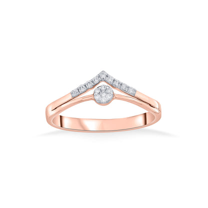 Royal Apex Cocktail Rose Gold Diamond Ring