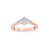 Royal Apex Cocktail Rose Gold Diamond Rings