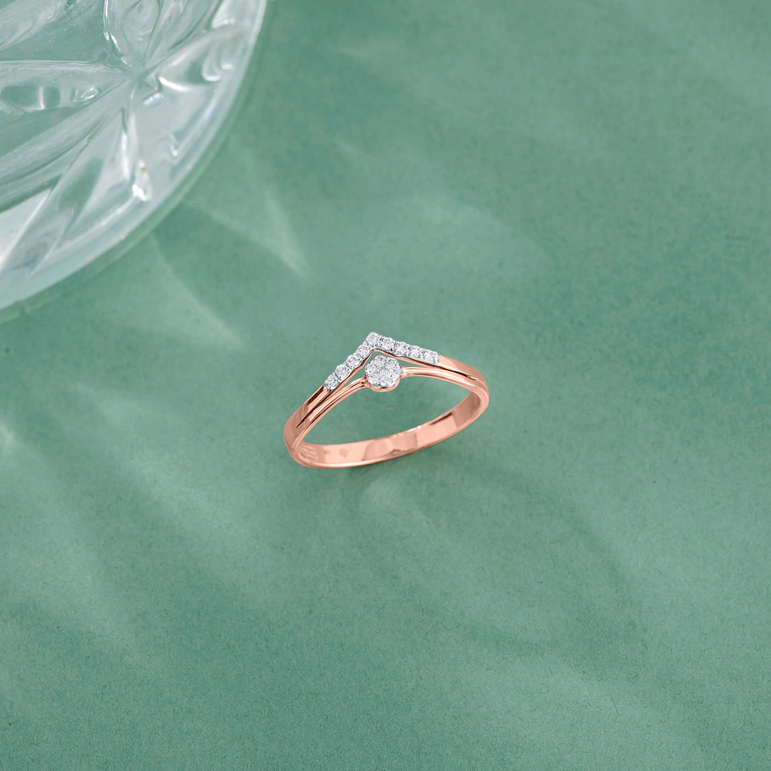 royal apex cocktail rose gold diamond ring