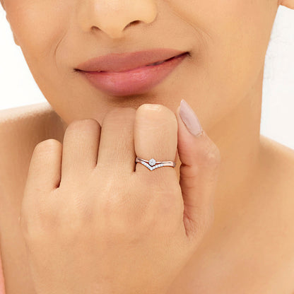 Royal Apex Cocktail Rose Gold Diamond Ring