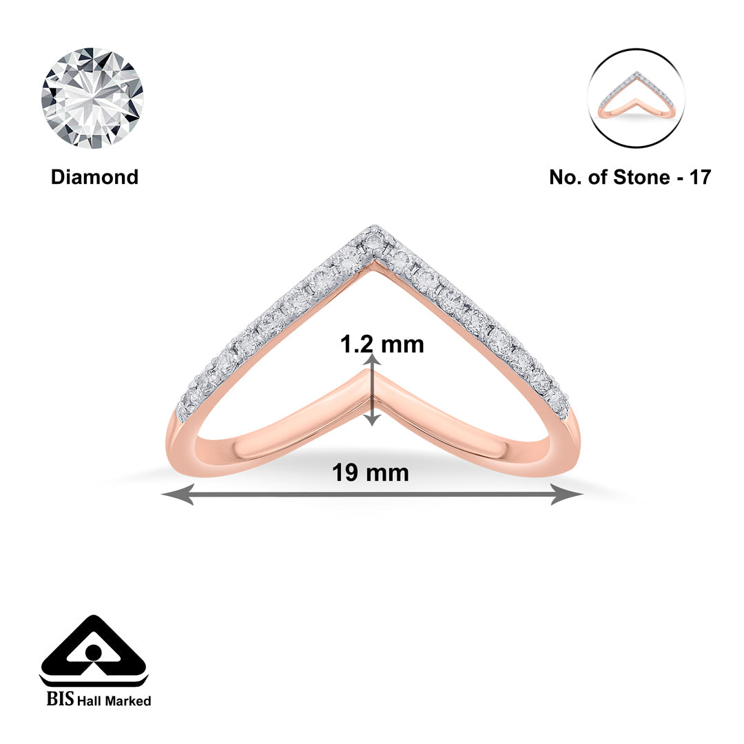 royal grace cocktail rose gold diamond ring