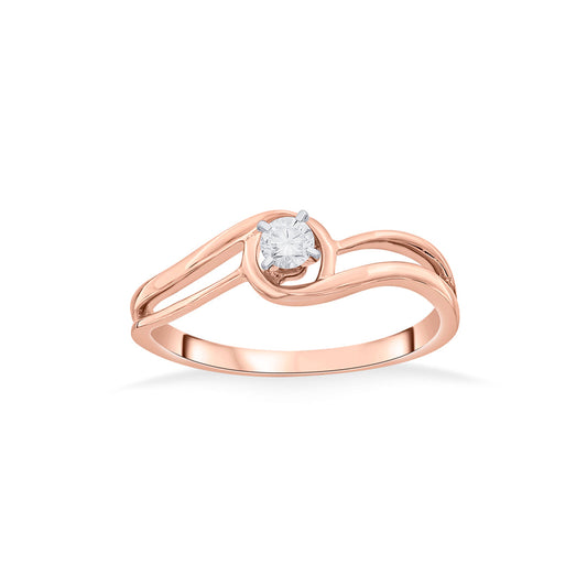 Classic Glow Casual Rose Gold Diamond Rings