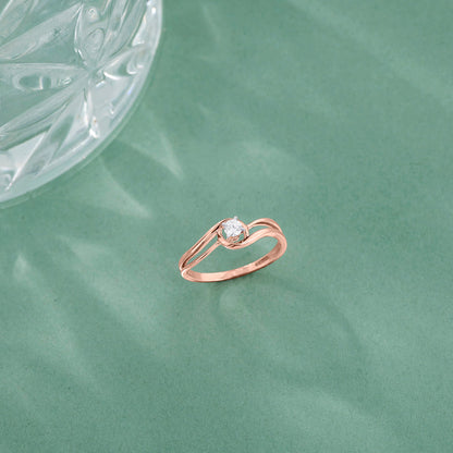 Classic Glow Casual Rose Gold Diamond Ring