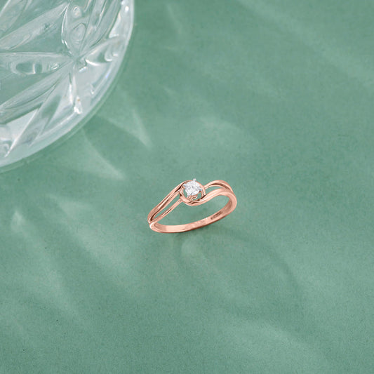 Classic Glow Casual Rose Gold Diamond Ring
