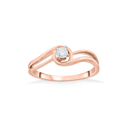 Classic Glow Casual Rose Gold Diamond Ring