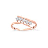 Link Swirl Cocktail Rose Gold Diamond Rings