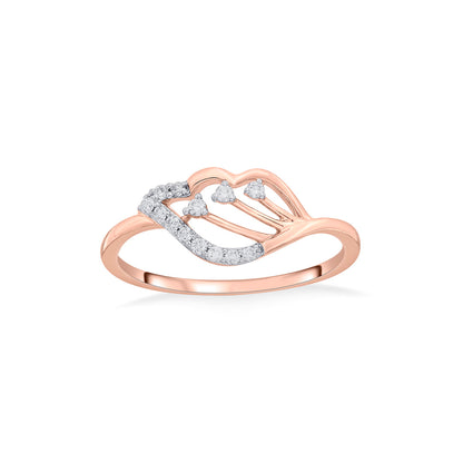 Rising Petal Fashion Rose Gold Diamond Ring