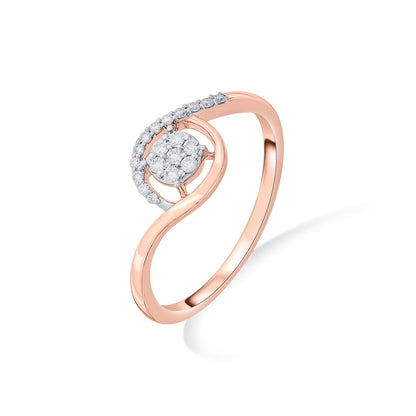Twilight Beauty Fashion Rose Gold Diamond Ring