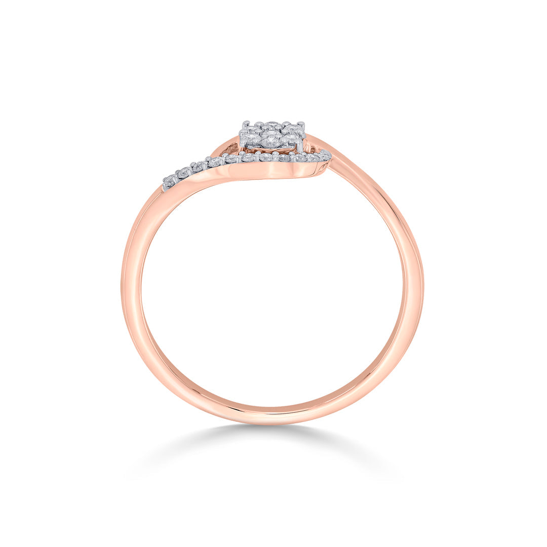 twilight beauty fashion rose gold diamond ring
