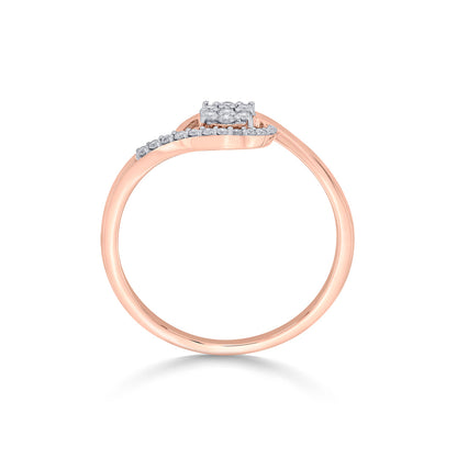 Twilight Beauty Fashion Rose Gold Diamond Ring