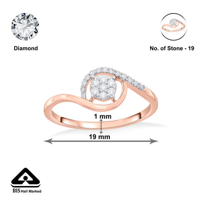 Twilight Beauty Fashion Rose Gold Diamond Ring