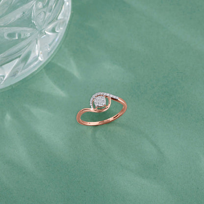 Twilight Beauty Fashion Rose Gold Diamond Ring
