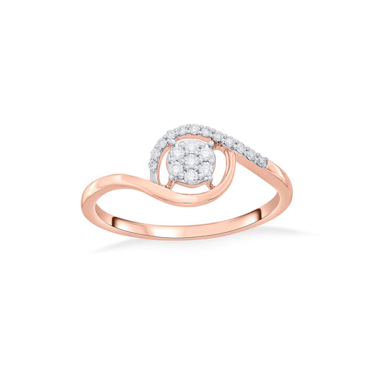 Twilight Beauty Fashion Rose Gold Diamond Rings