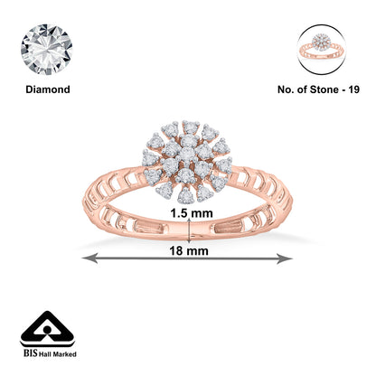Bright Nova Fashion Rose Gold Diamond Ring