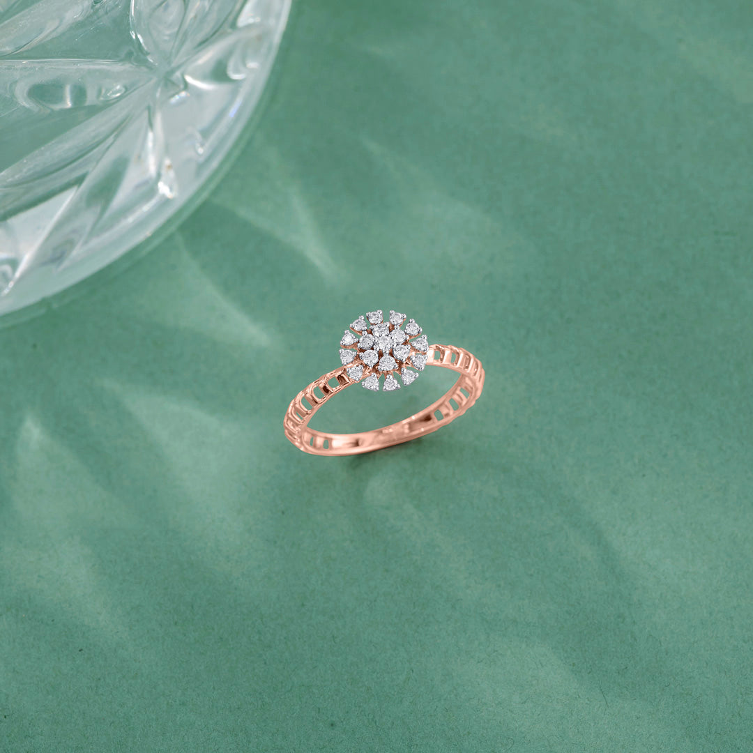 bright nova fashion rose gold diamond ring