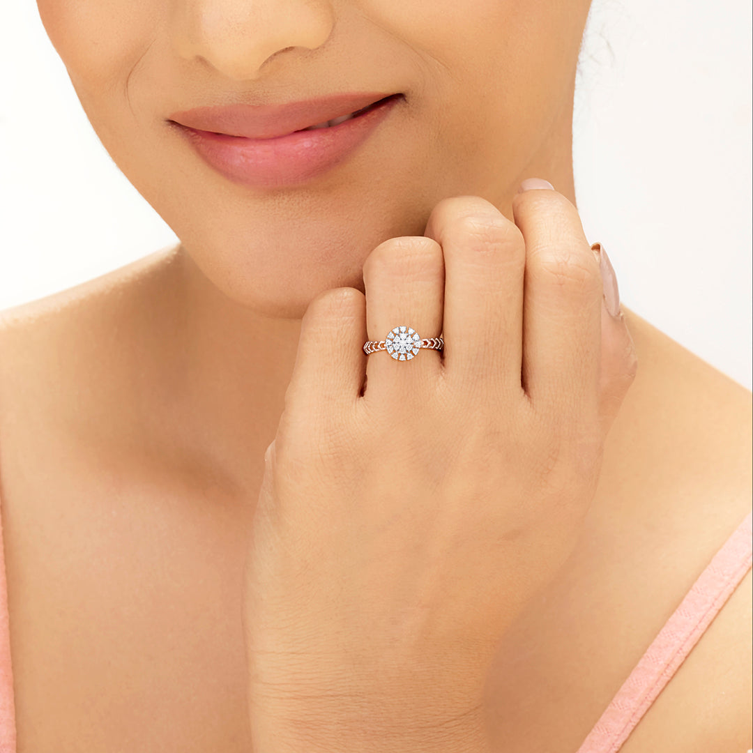 bright nova fashion rose gold diamond ring