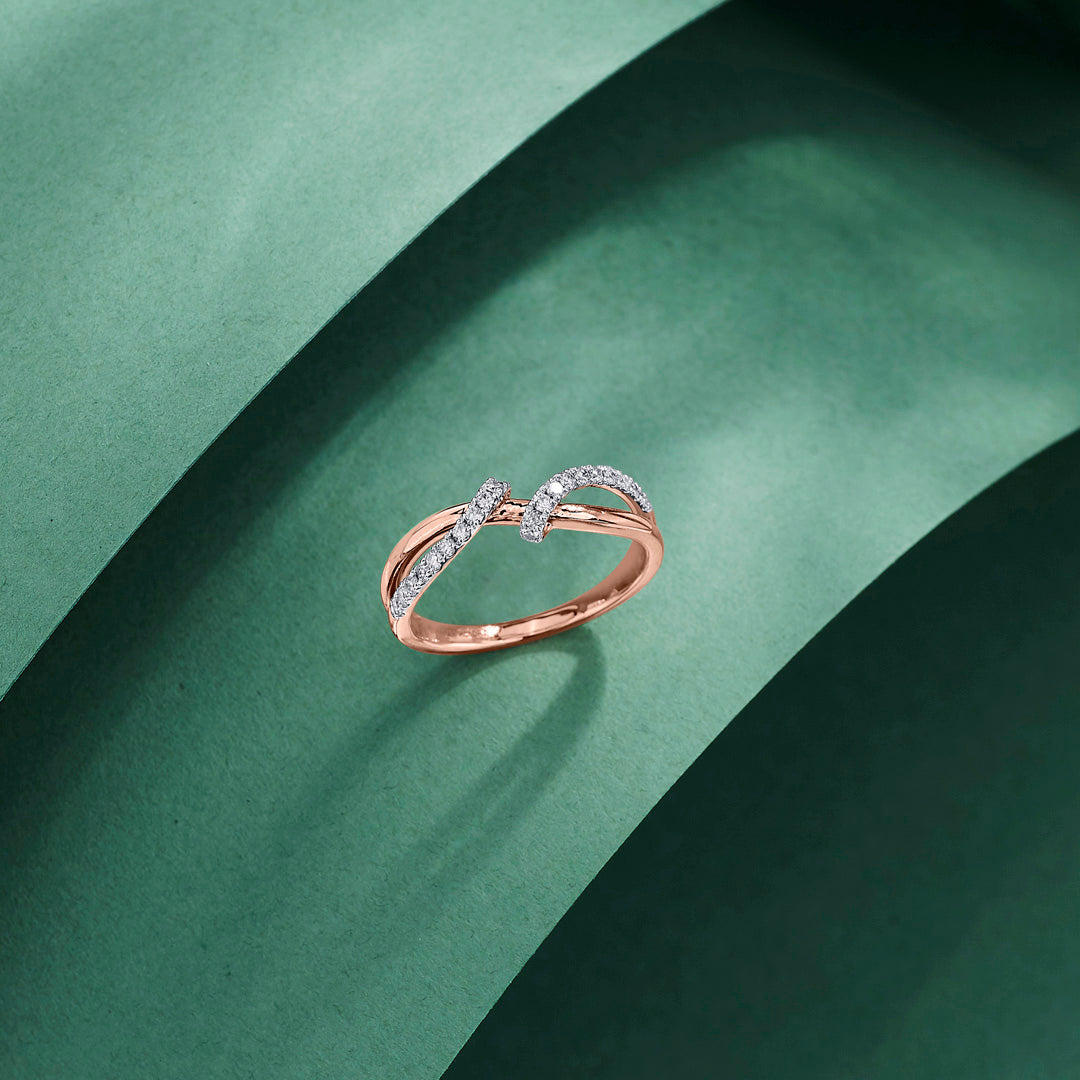 Twisted Links Fashion Diamond Ring