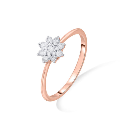 Star Studded Casual Rose Gold Diamond Ring