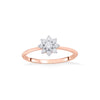 Star Studded Casual Rose Gold Diamond Rings
