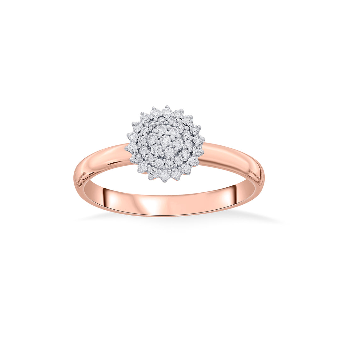 bright studded fashion rose gold diamond rings